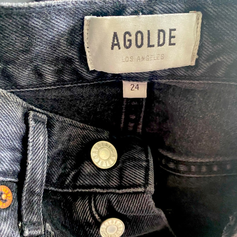 NWOTAGolde 90’s mid rise loose jeans- blk/grey size 24-favorite with cropped top